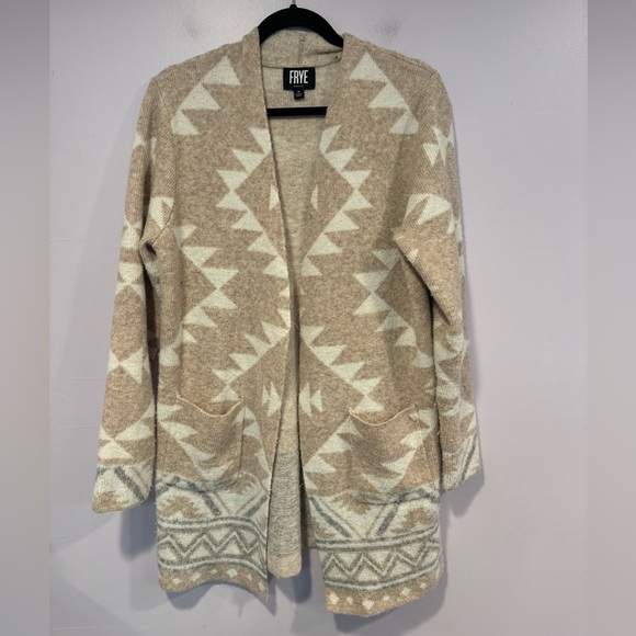 Frye Women's Tan and Cream Sweater - Picture 1 of 3